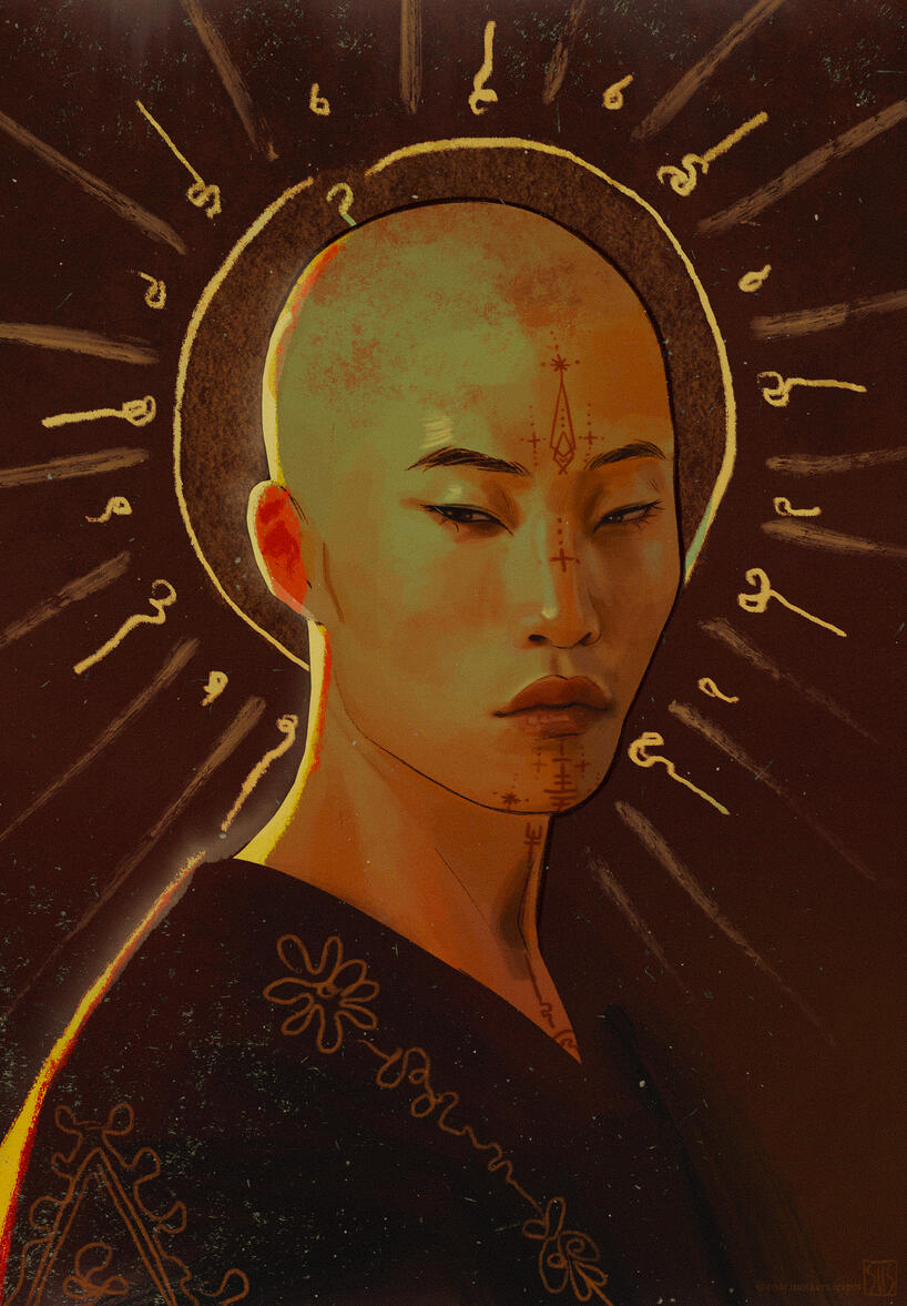 Monk Character Portrait
