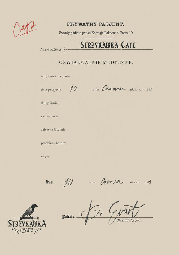 Themed Cafe Menu 1/3