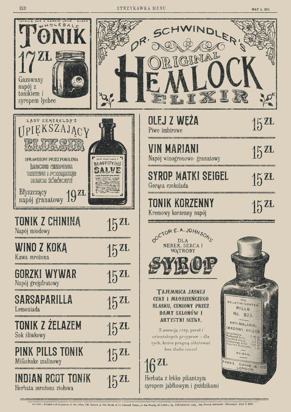 Themed Cafe Menu 3/3